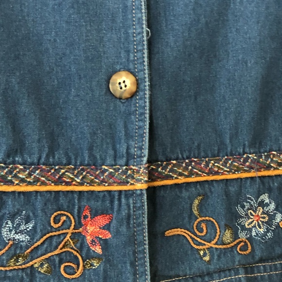 City Blues by KORET Denim Style Top Petite Large - Picture 3 of 7